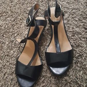 Black Nine West Heeled Sandals